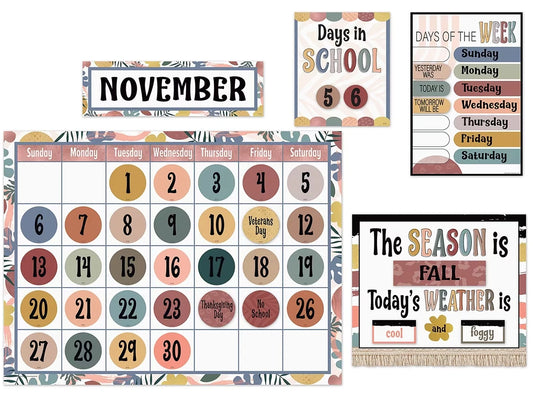 Wonderfully Wild Calendar Bulletin Board Set - US 5971