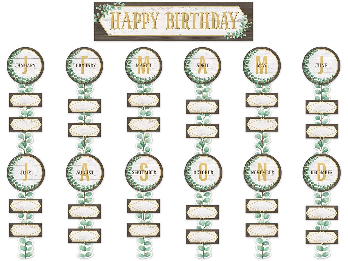 Eucalyptus Birthday Bulletin Board Set - US 6251
