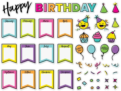 Kind Vibes Birthday Bulletin Board Set - US 3081