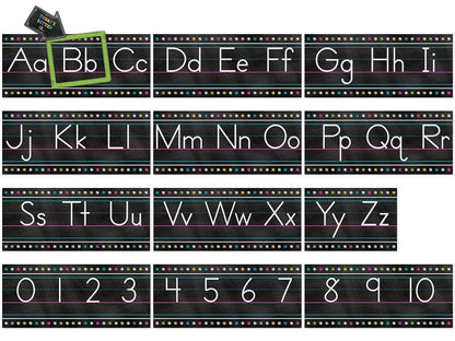 Chalkboard Brights Traditional Manuscript Bulletin Board Set - US 9423