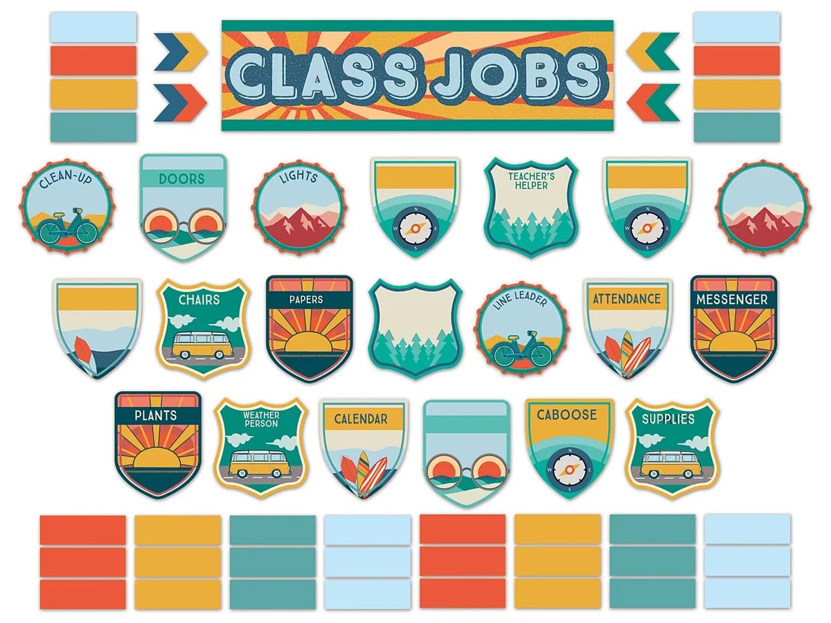 Adventurer Classroom Jobs Bulletin Board Set - US 9460