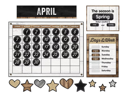 Industrial Chic Calendar Bulletin Board Set - US 4851