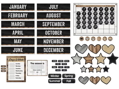 Industrial Chic Calendar Bulletin Board Set - US 4851