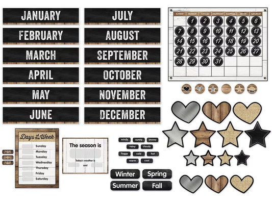 Industrial Chic Calendar Bulletin Board Set - US 4851