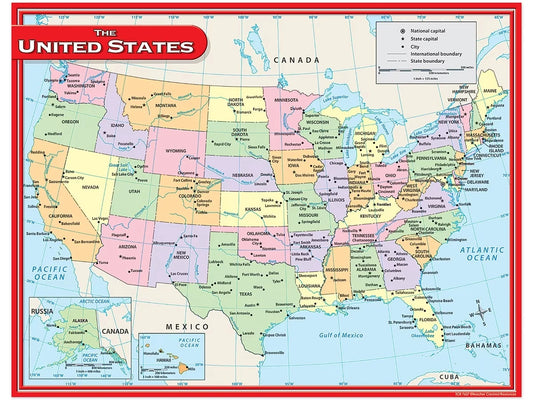 U.S.A. Map Poster - US 8931
