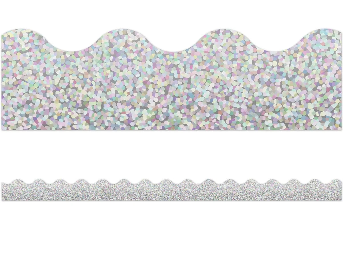 Silver Sparkle Scalloped Border - US 5604