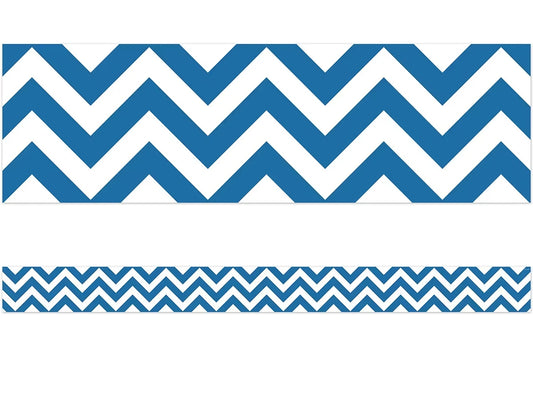 Blue Chevron Border - US 2913