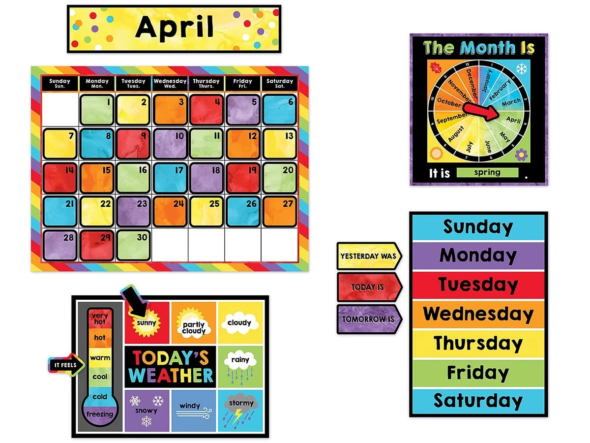 Celebrate Learning Calendar Bulletin Board Set - US 2745