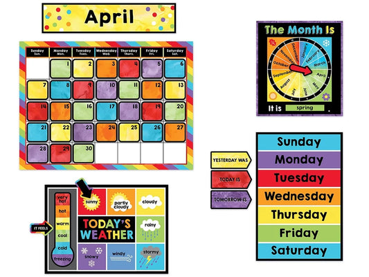 Celebrate Learning Calendar Bulletin Board Set - US 2745