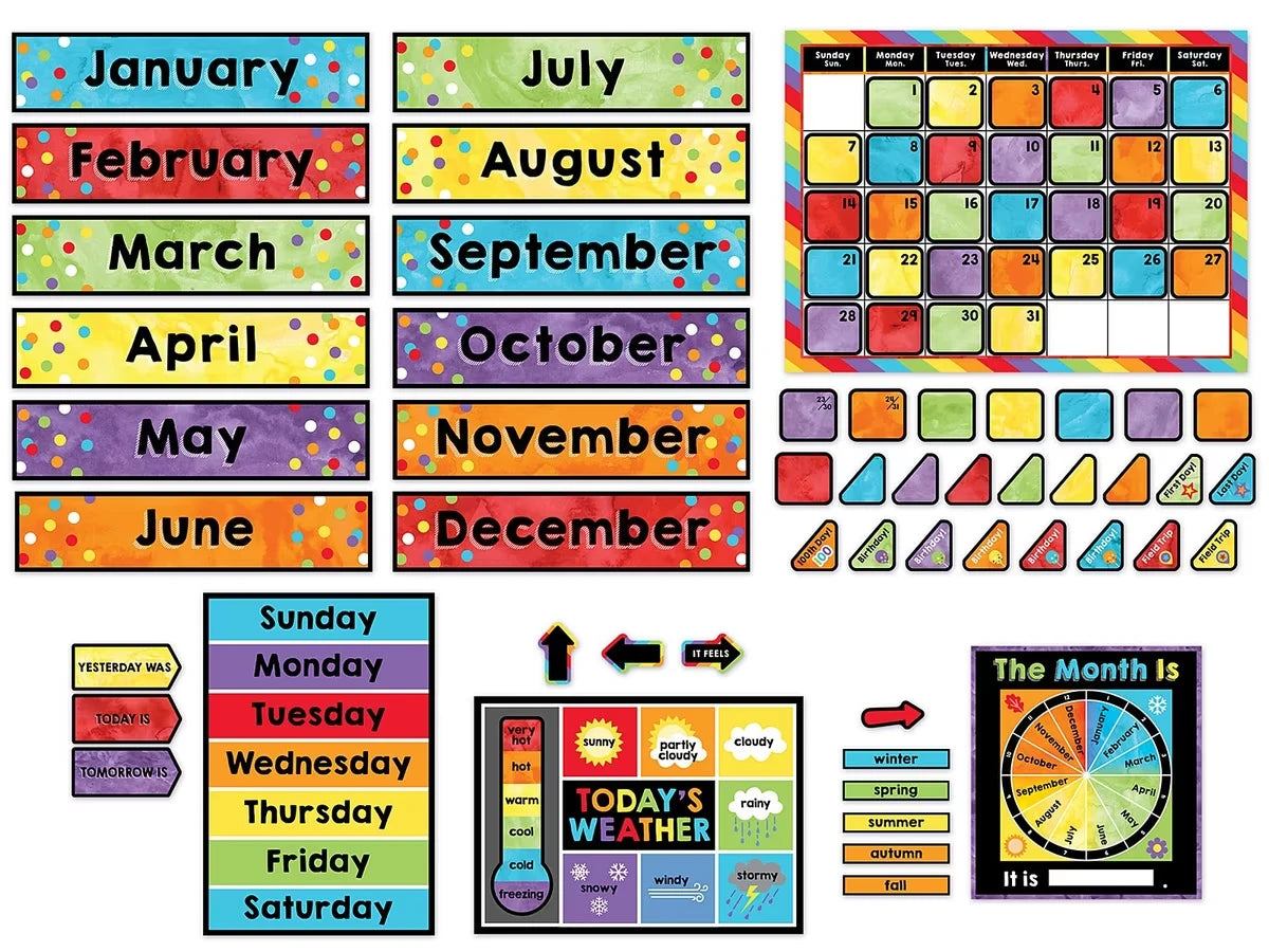 Celebrate Learning Calendar Bulletin Board Set - US 2745