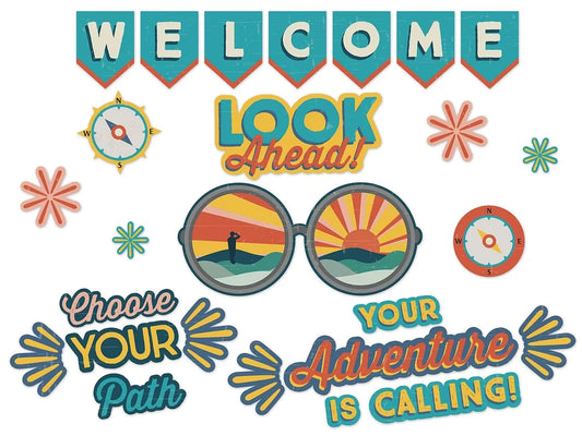 Adventurer Welcome Pennant Bulletin Board Set - US 6250
