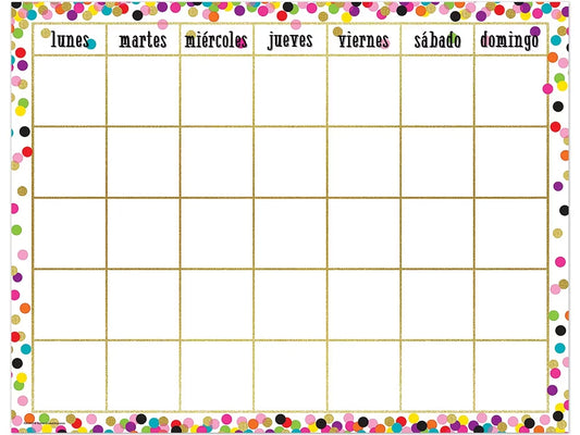 Confetti Spanish Classroom Calendar - US 2805