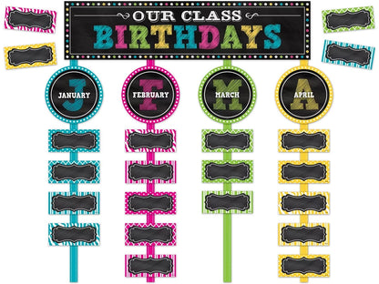 Chalkboard Brights Birthday Bulletin Board Set - US 6080