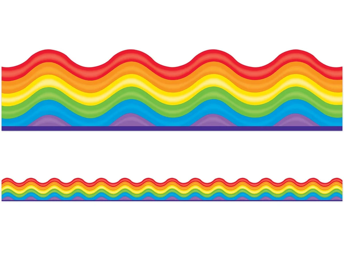 Wavy Rainbow Scalloped Border - US 6025