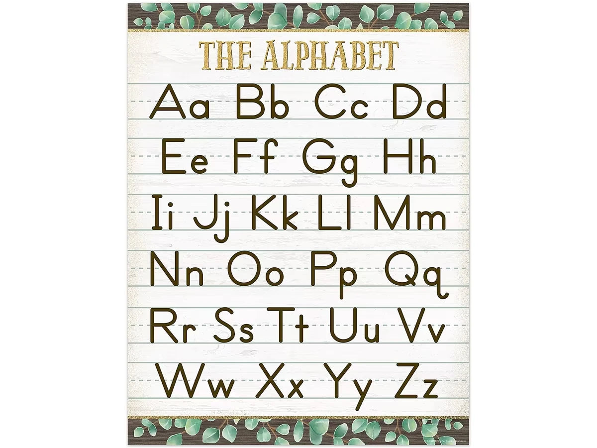 Eucalyptus Alphabet Poster - US 6216