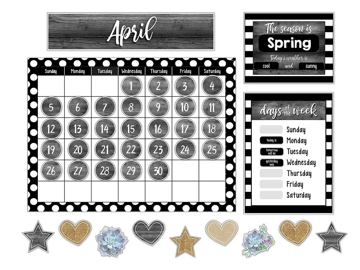 Simply Stylish Calendar Bulletin Board Set - US 6848