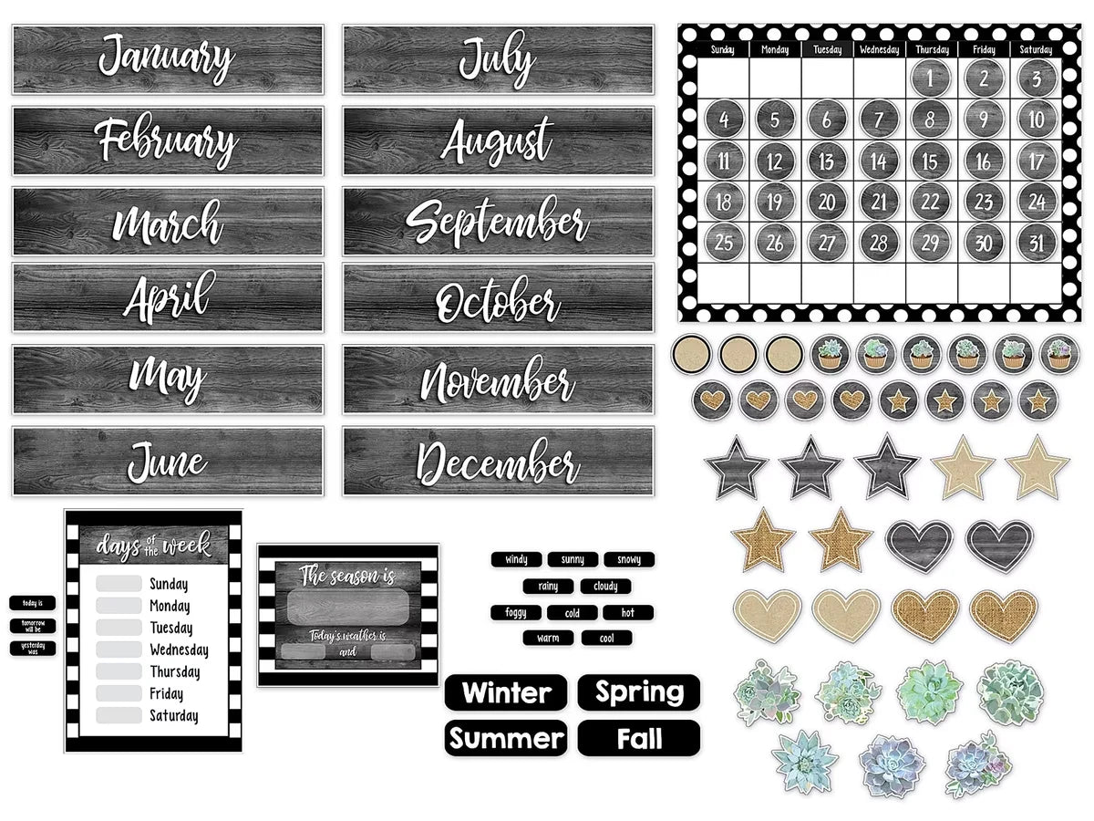 Simply Stylish Calendar Bulletin Board Set - US 6848