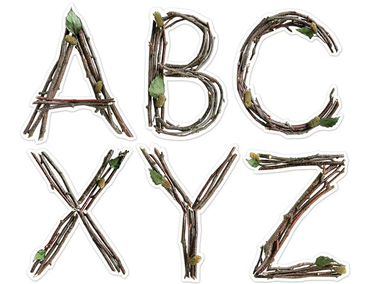 Rustic Twig 6" Punch-Out Letters - US 6902