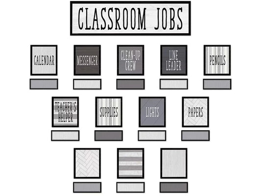 Modern Farmhouse Classroom Jobs Bulletin Board Set - US 1753