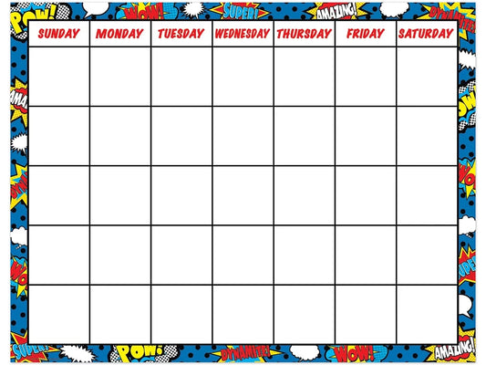 Superhero Classroom Calendar - US 6379