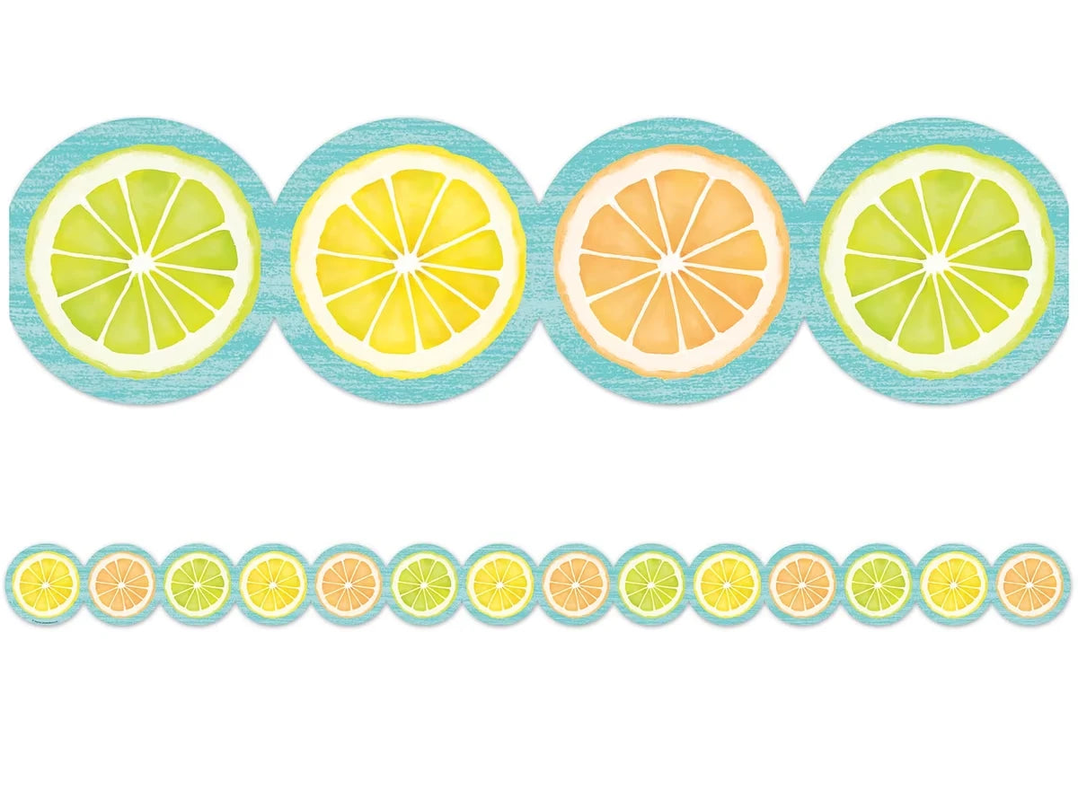 Lemon Zest Citrus Slices Border - US 6332