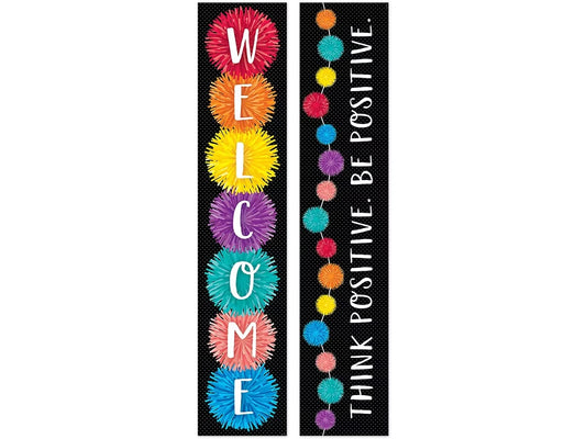 Pom-Pom Double-Sided Welcome Banner - US 7743