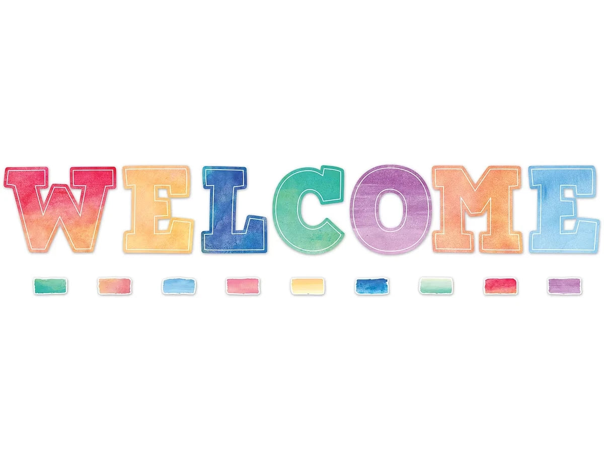 Watercolor Welcome Bulletin Board Set - US 3355