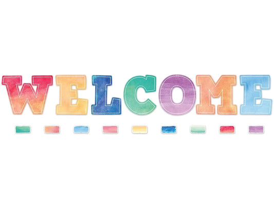 Watercolor Welcome Bulletin Board Set - US 3355