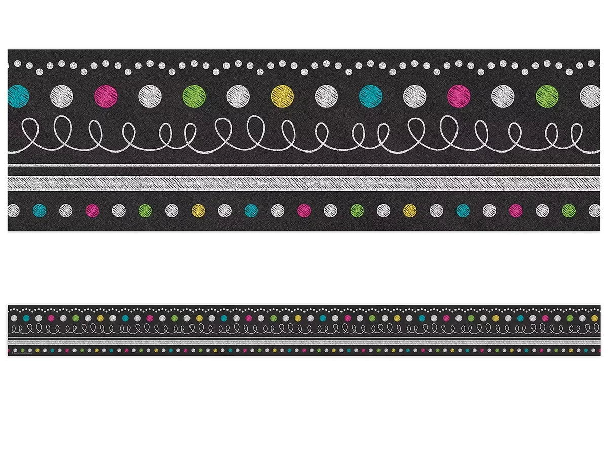 Chalkboard Brights Dot & Loop Border - US 4451