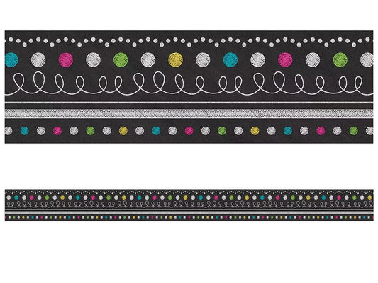Chalkboard Brights Dot & Loop Border - US 4451