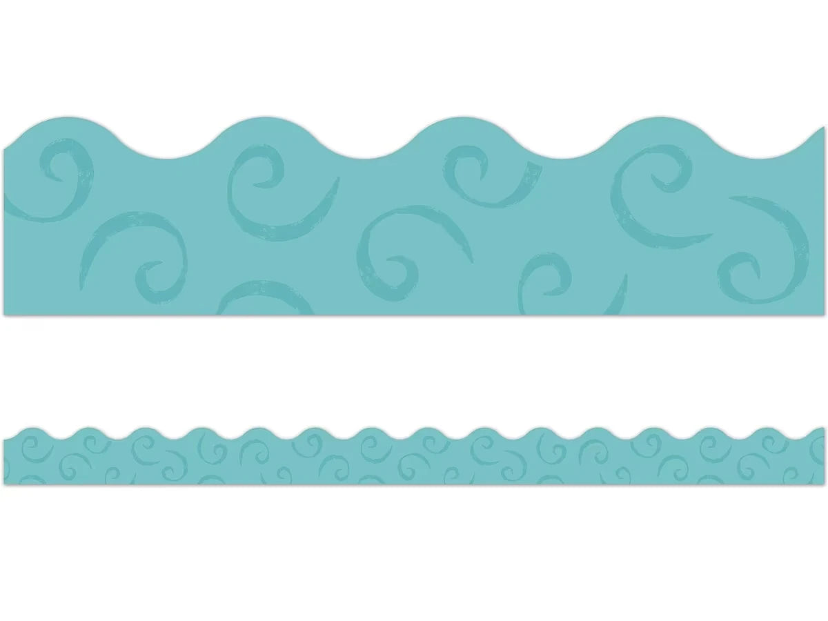 Good to Grow Teal Scalloped Border - US 3983