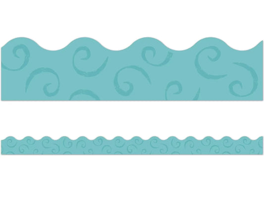 Good to Grow Teal Scalloped Border - US 3983