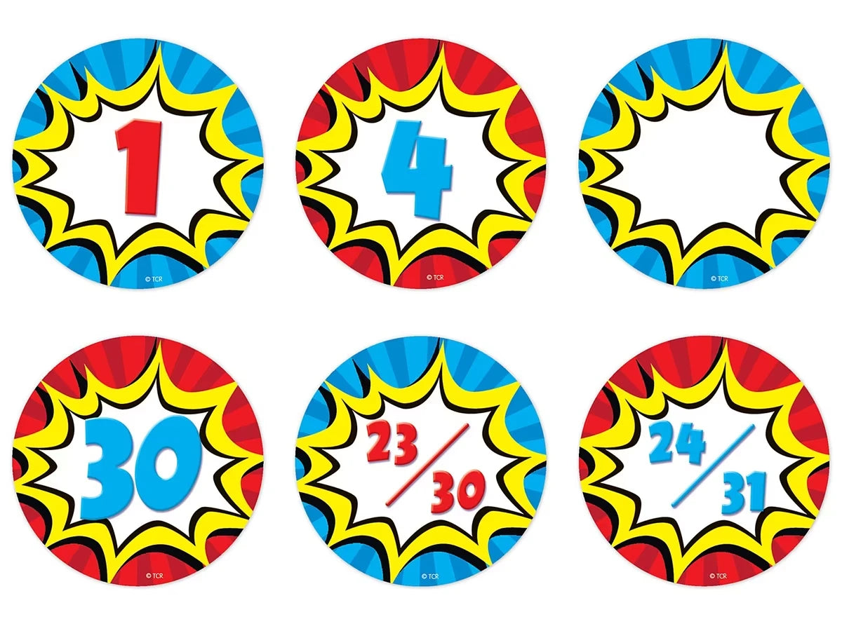 Superhero Calendar Mini Accents - US 4112