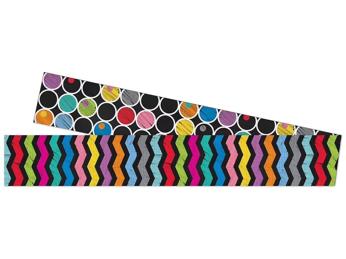 Colorful Chalkboard Double-Sided Border - US 5484