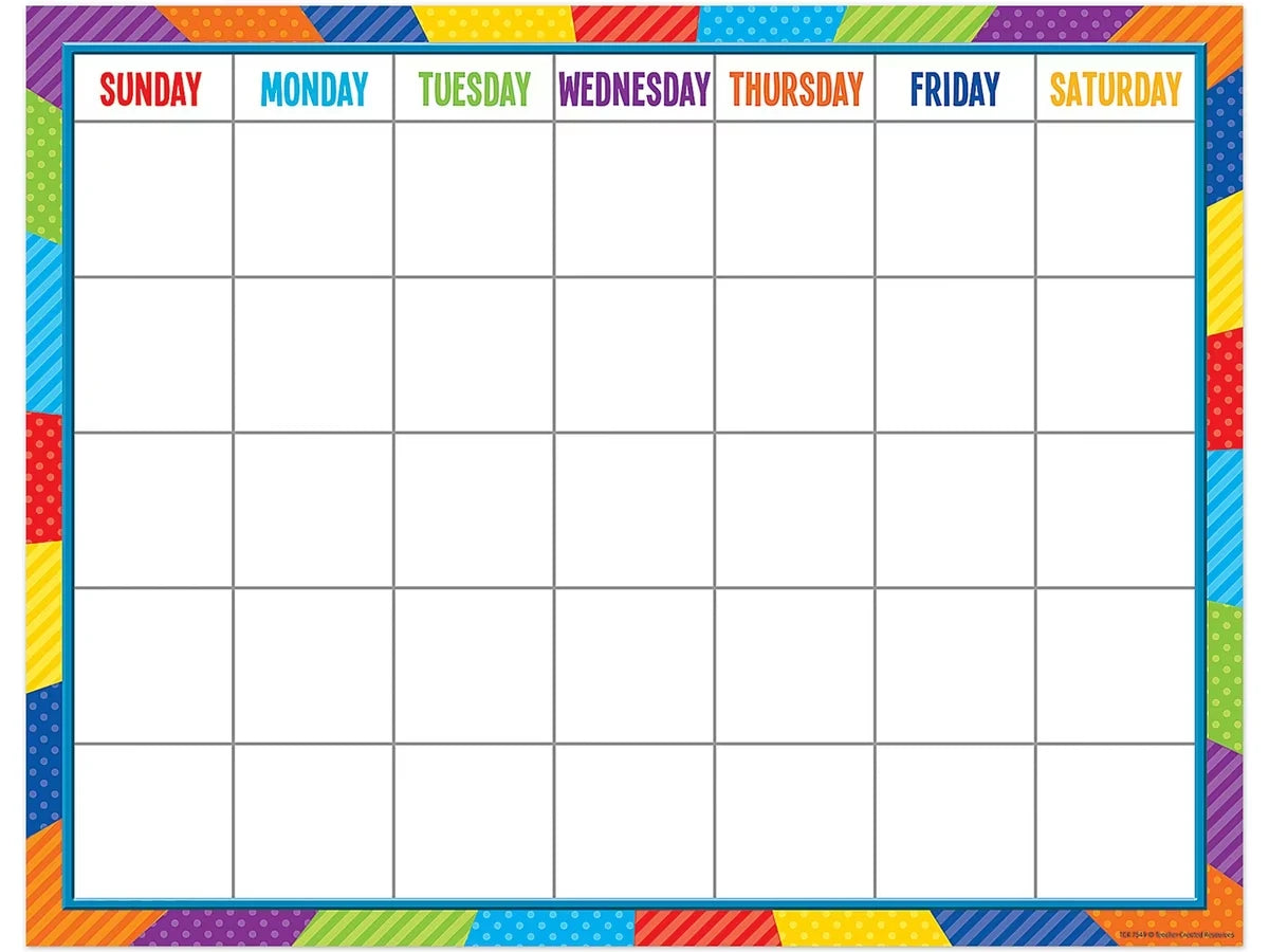 Playful Patterns Classroom Calendar - US 3316