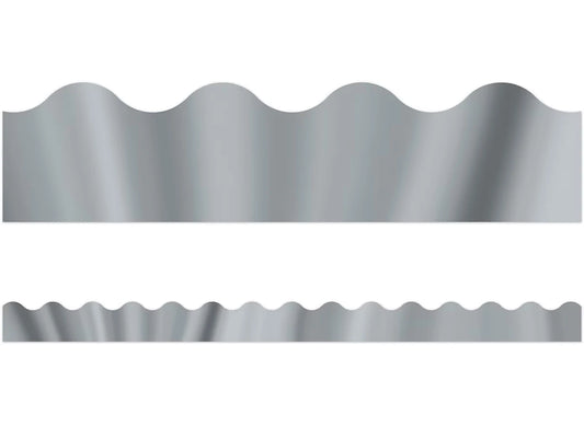 Silver Metallic Scalloped Border - US 8644