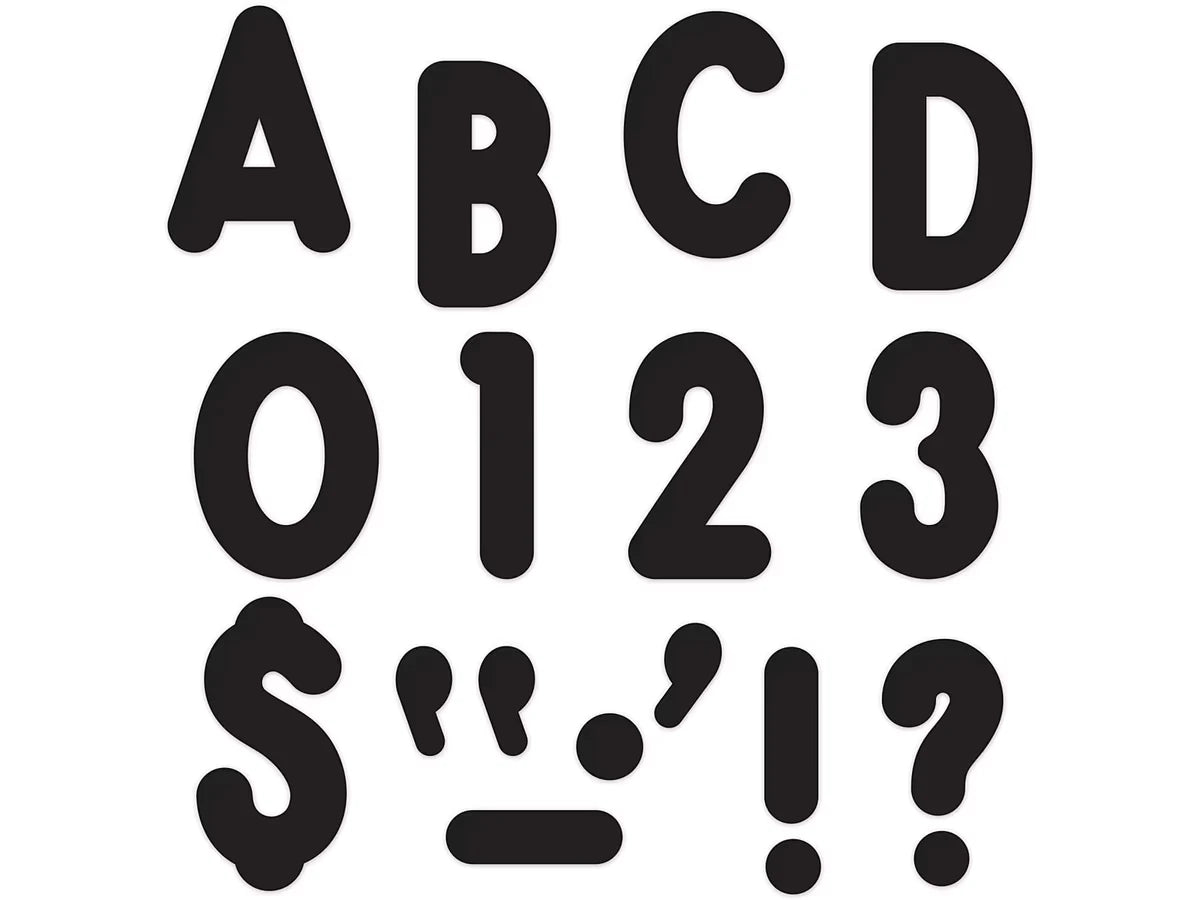 Black Billboard 7" Punch-Out Letters - US 1445