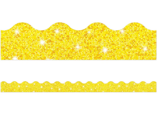 Yellow Sparkle Scalloped Border - US 9552