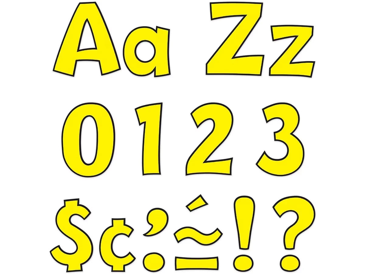 Yellow Playful 4" Punch-Out Letters - US 6030