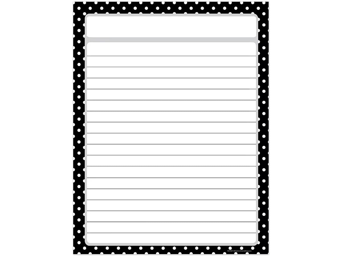 Black Polka Dot Lined Poster - US 8663