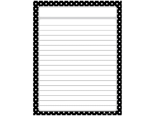 Black Polka Dot Lined Poster - US 8663
