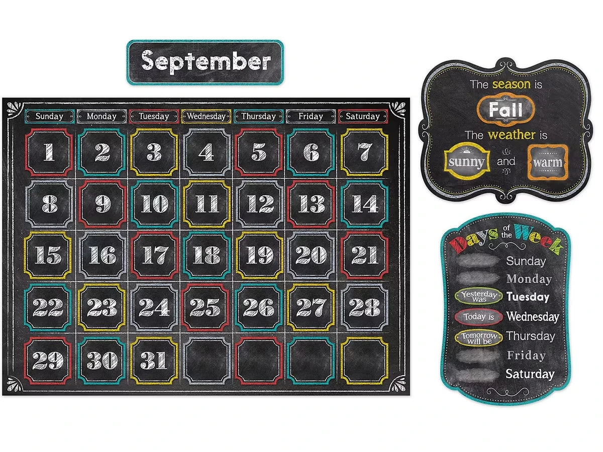 Chalk It Up! Calendar Bulletin Board Set - US 3763