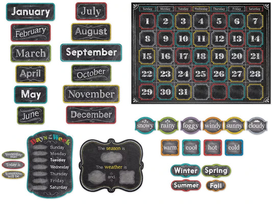 Chalk It Up! Calendar Bulletin Board Set - US 3763