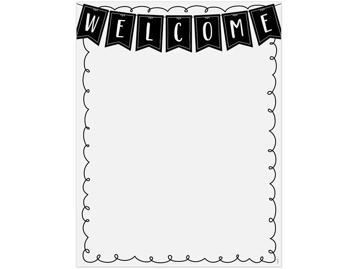 Black & White Welcome Poster - US 3740