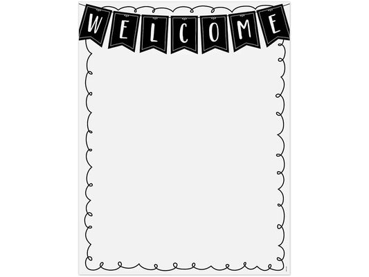 Black & White Welcome Poster - US 3740