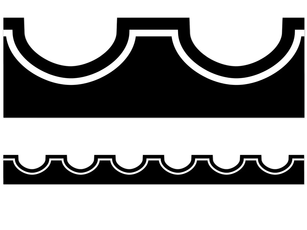 Simply Stylish Tropical Black Awning Border - US 4303