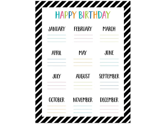 Pop of Color Birthday Poster - US 4472