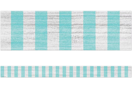 Lemon Zest Turquoise Striped Border - US 9263