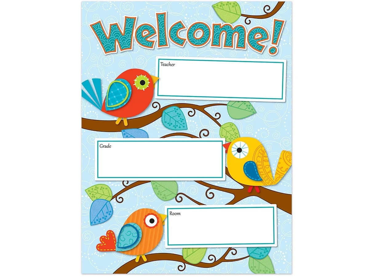 Boho Birds Welcome Poster - US 4644