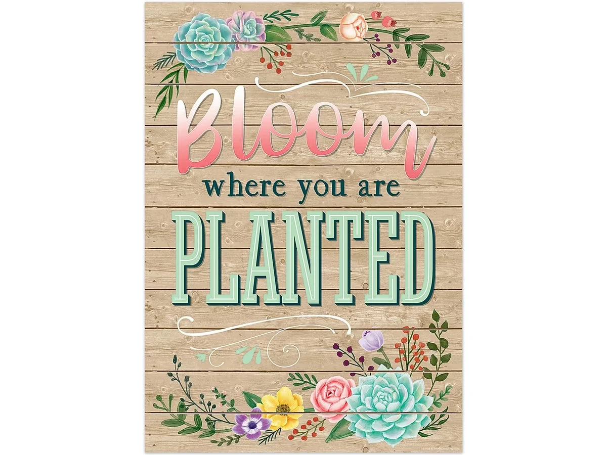 Rustic Bloom - Bloom Where You Are Planted Poster - US 1229